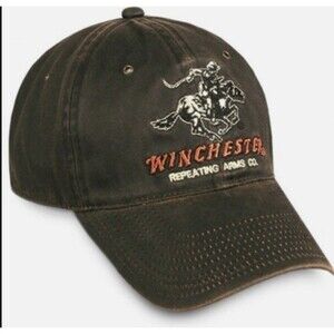 Winchester Brown Weatherd Hat One Size Adjustable Cotton Classic Cap Casual